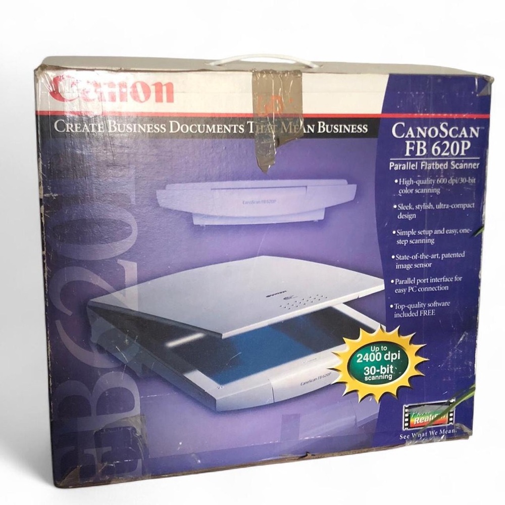 NEW Canon CanoScan FB 620P High Quality Parallel Flatbed Scanner Original Box
